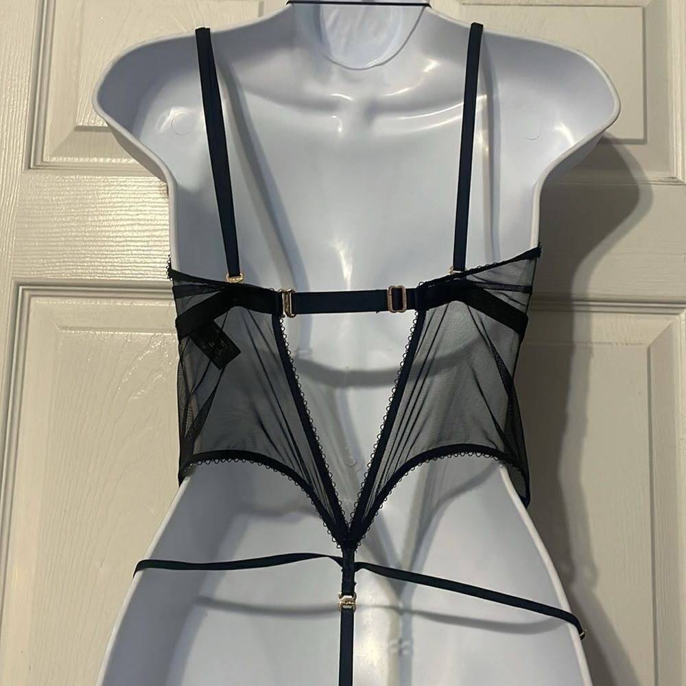 Honey Birdette Emma Bodysuit One Piece Black Size XS - Picture 7 of 13